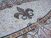 Tappeto a fiori centrale in mosaico