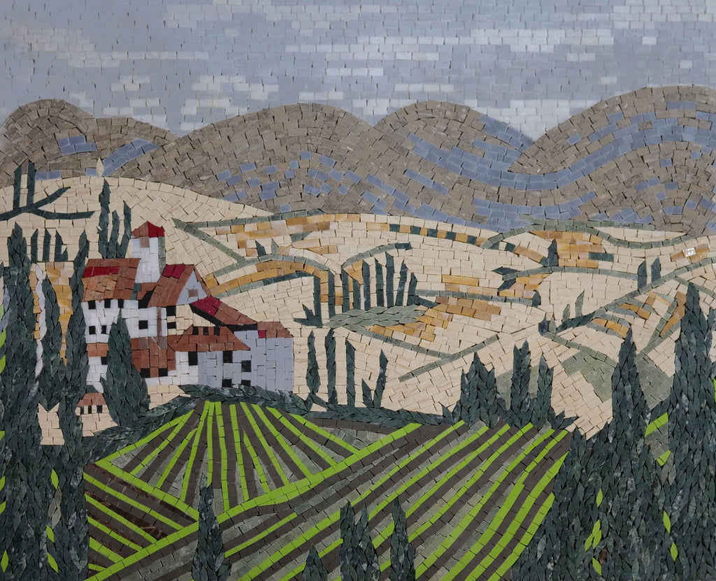 Inspiré de la Toscane - Art mural en mosaïque