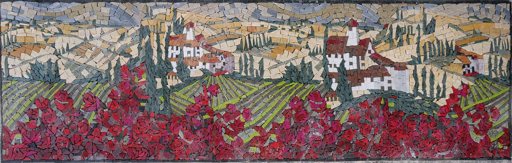 Mosaic Artwork - Tuscany Town