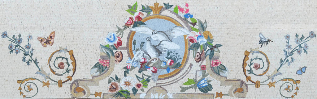 Mosaic Artwork- Abstract Doves