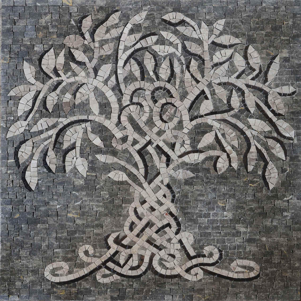 Árvore entrelaçada - Arte em mosaico