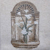 Vaso de copo-de-leite - arte de parede em mosaico