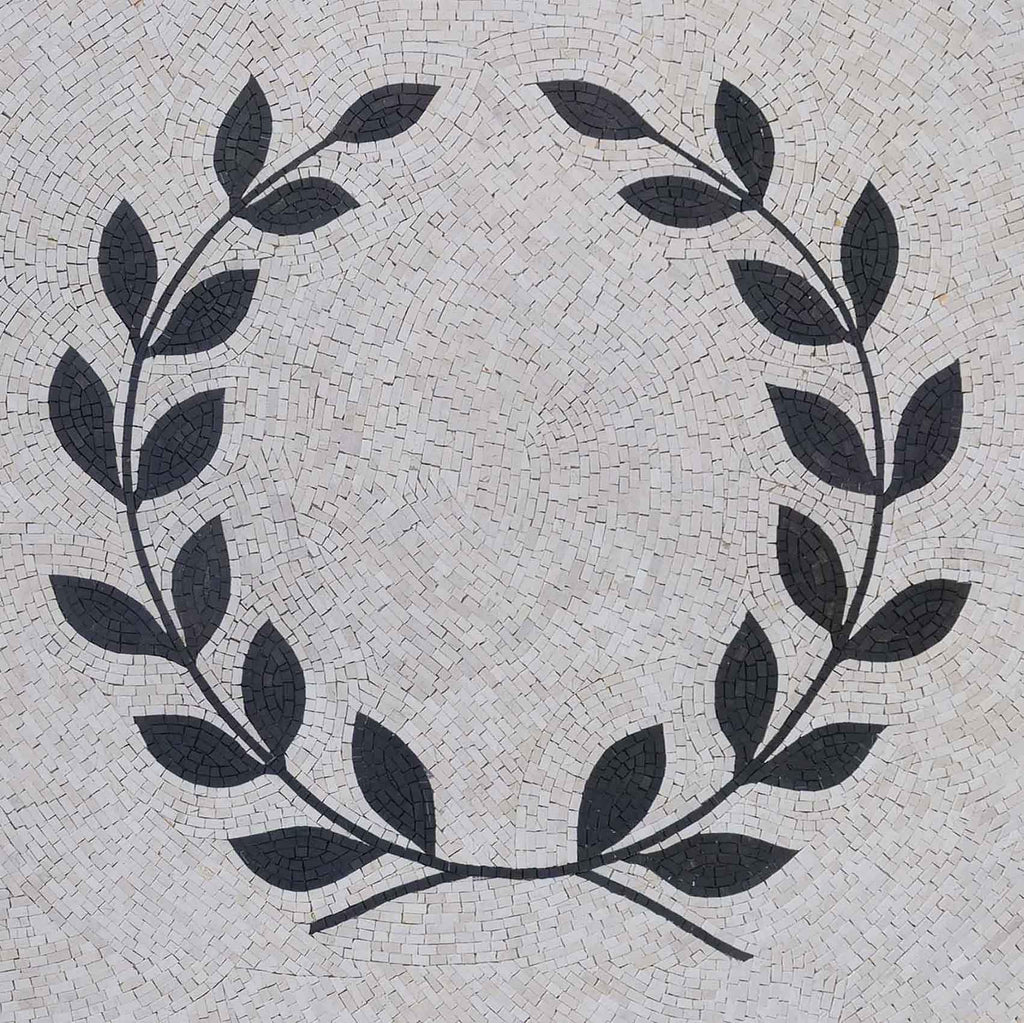 Medallón de mosaico - Cresta griega | Rótulos-Logotipos | Mozaico