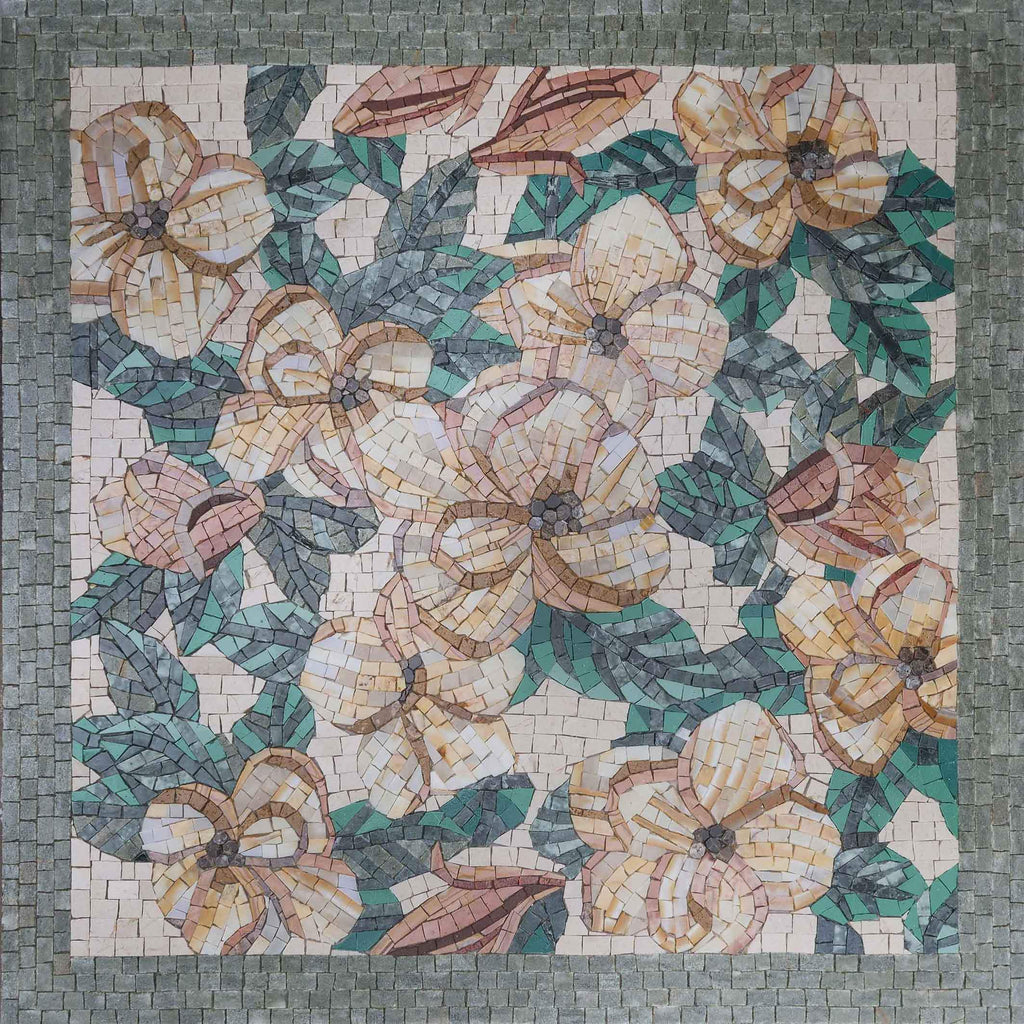 Magnolia Flower Mosaic - Laguna
