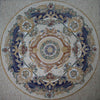 Arte del mosaico del medallón floral