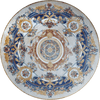 Medalhão de mosaico floral luxuoso