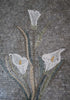Design de mosaico de flores - flores de lírio de calla
