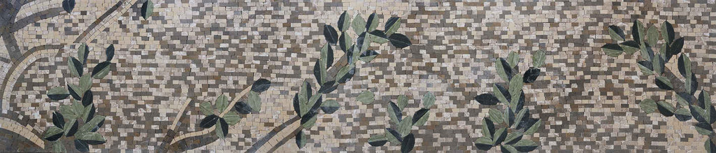 Ramos e folhas - Arte em mosaico