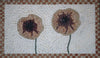 Handmade Mosaic - Double Brown Flower