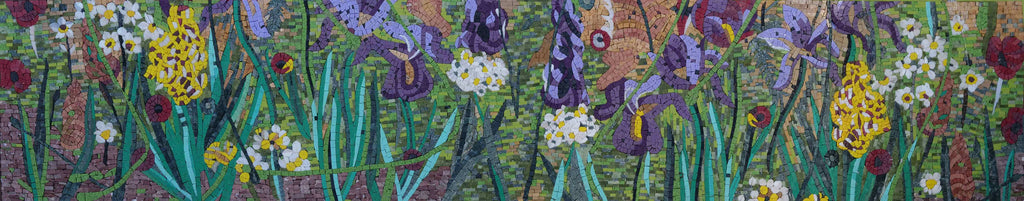 Mosaïque florale - Fleurs colorées