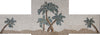 Obra de mosaico de la isla de las palmeras