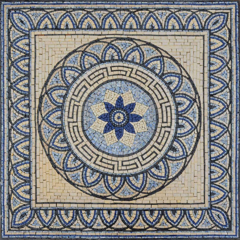Tapete Mosaico Floral Azulejo - Fauve