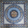 Gold and Blue Aquila Mosaic Art