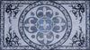 Tapete de mosaico retangular - design floral
