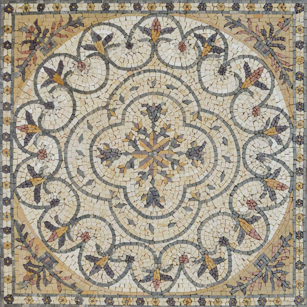 Geometric Mosaic - Botanical Mosaic