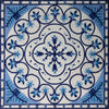 Diseño de patrón de mosaico geométrico botánico