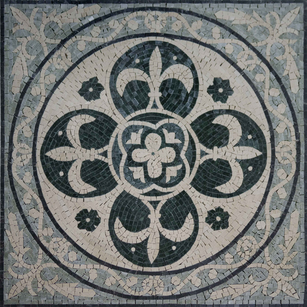 Flores de lis - arte em mosaico | Geométrico | mosaico