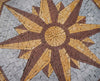 Mosaico de bússola de octógono - arte em mosaico