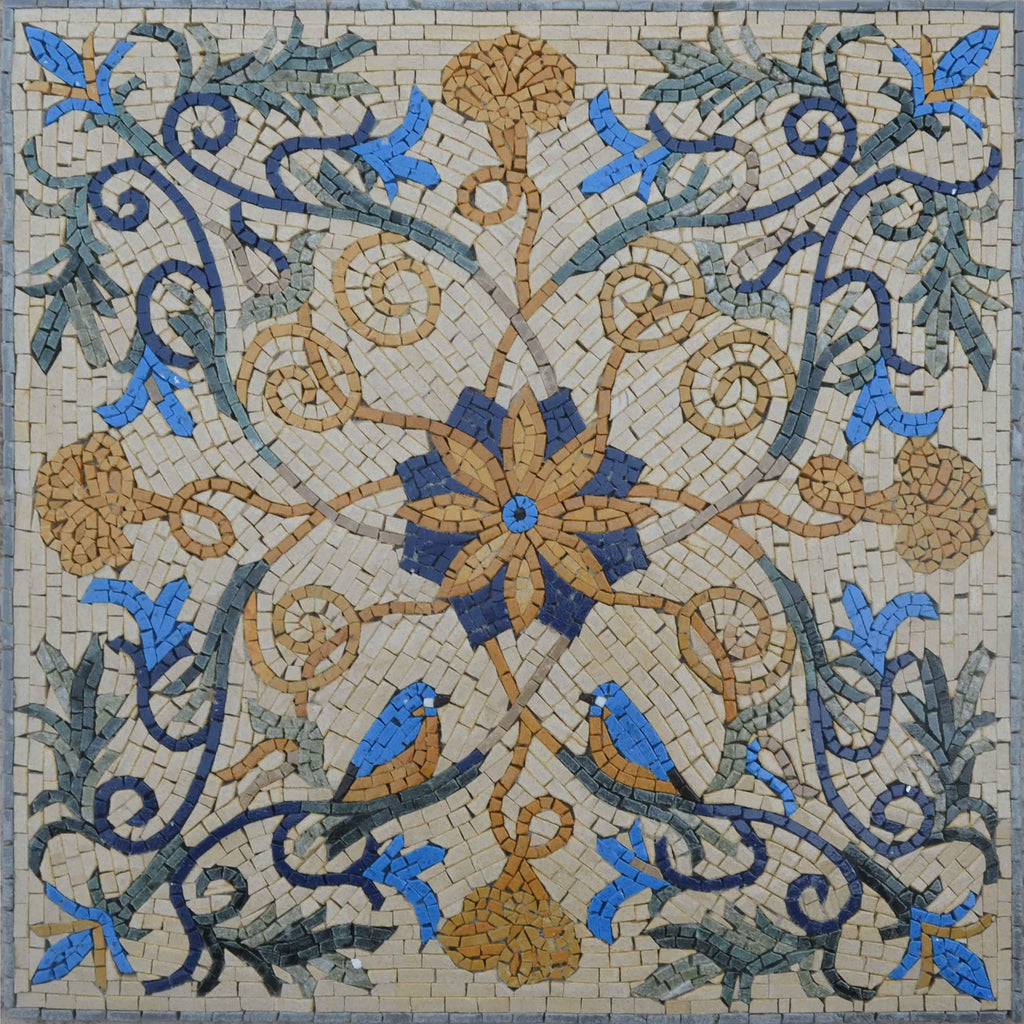 Mosaico di vite e fiori - Saniya II