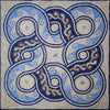 Arte de azulejos de mosaico - Azul agosto
