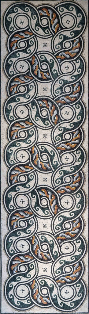 Arte em mosaico geométrico - cordas e ondas