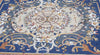 Mosaico de piso geométrico floral III