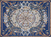Mosaico de piso geométrico floral III