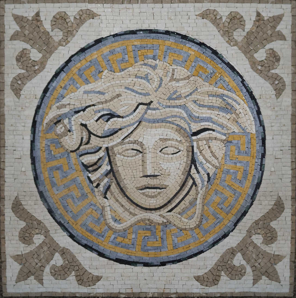 Diseño de mosaico del logotipo de Versace