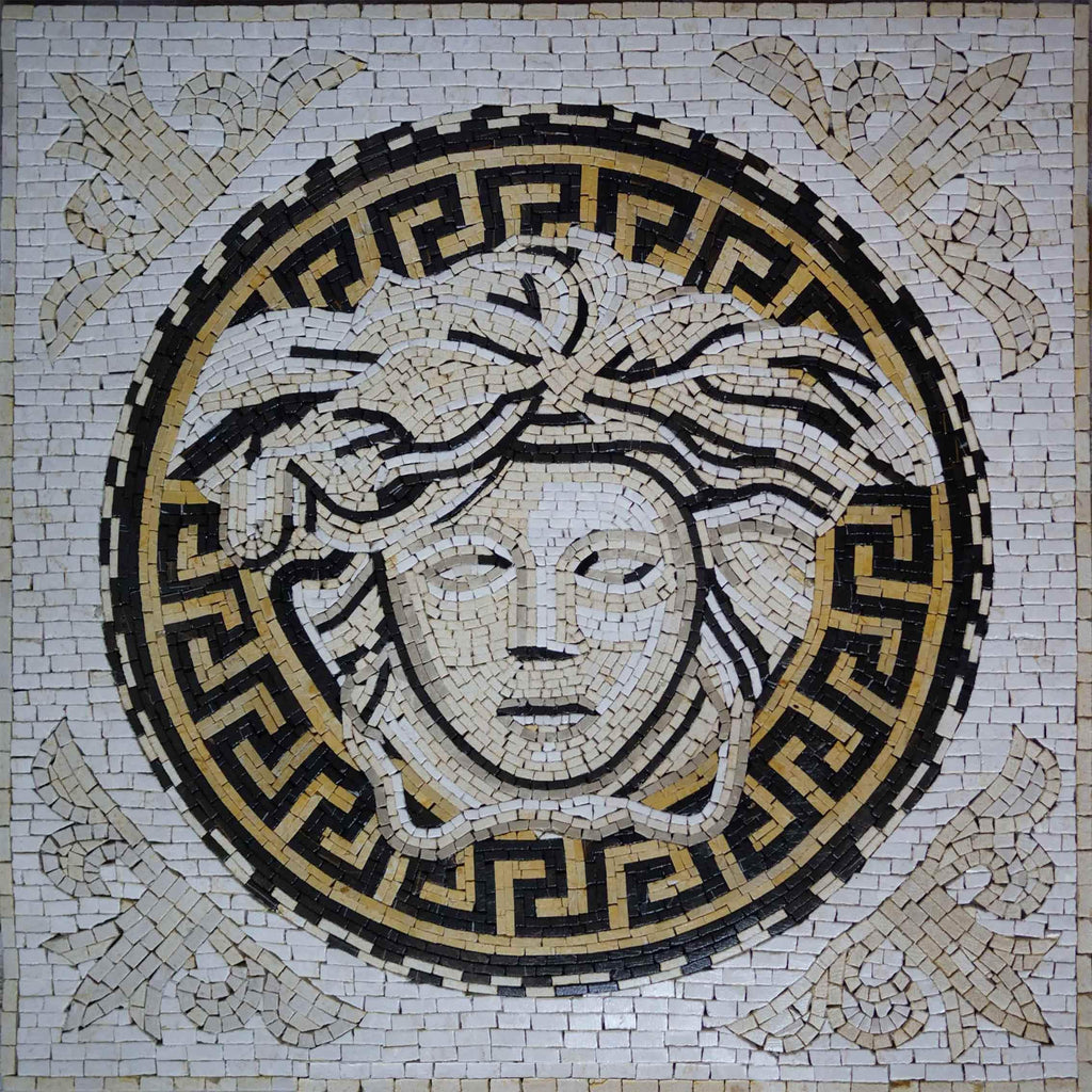 Arte del mosaico del logotipo de Versace