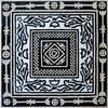 Mosaico geométrico - Ilusión en blanco y negro
