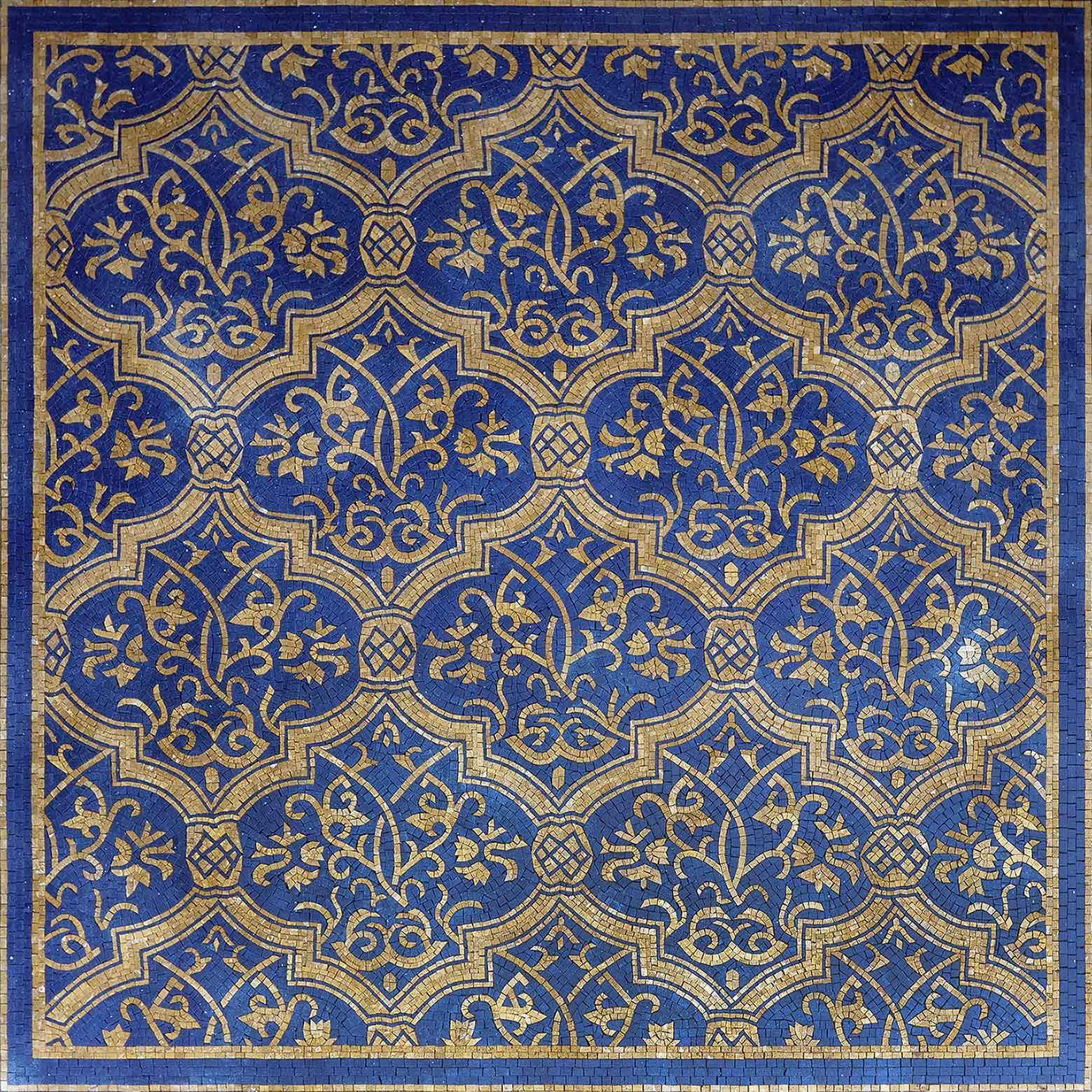 Blue Nights Mosaic Arabesque Pattern Tile – Mozaico