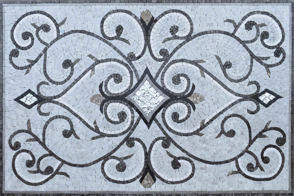Azulejo de alfombra de mosaico - Gingham