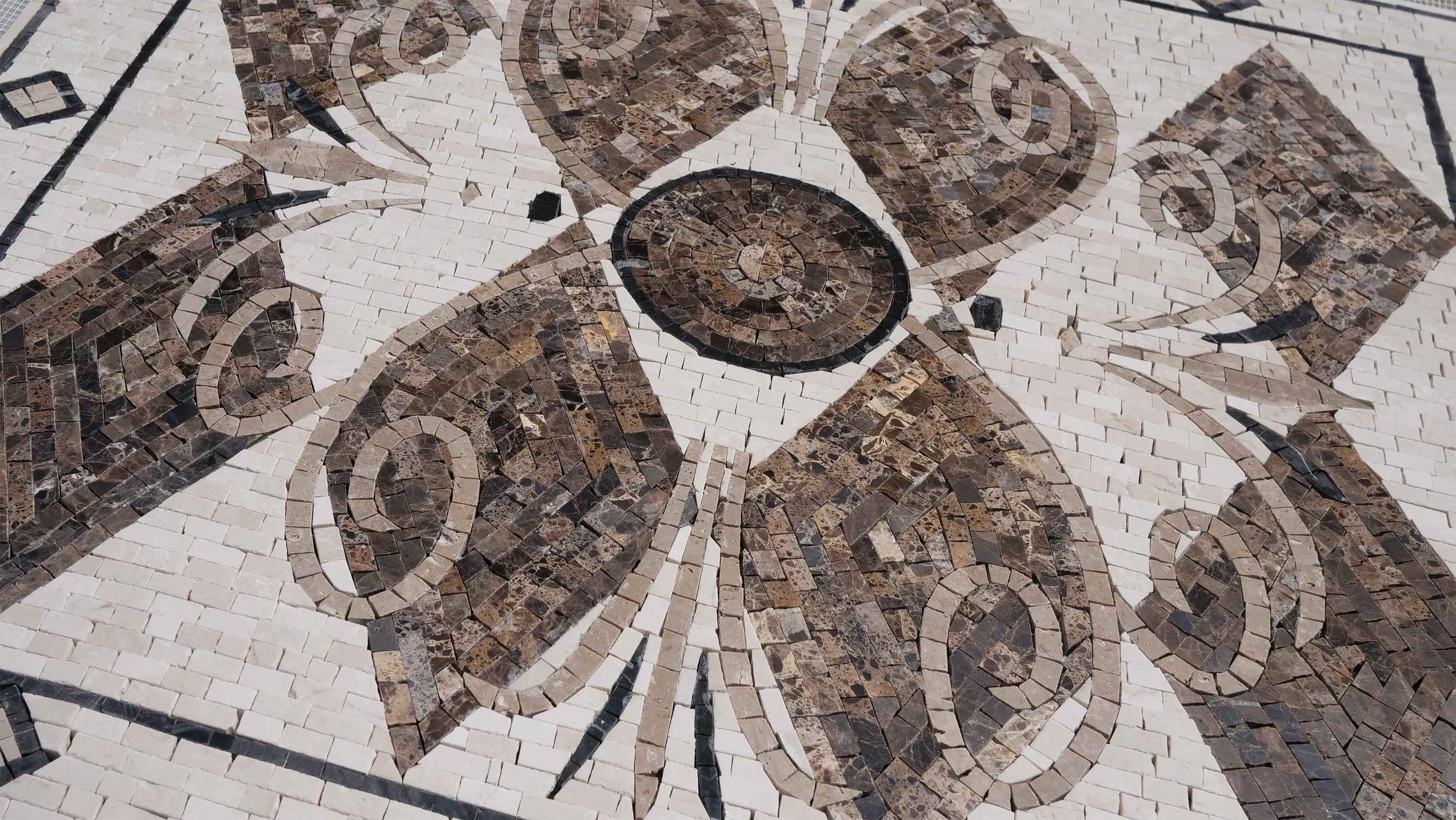 Checkered Diamond Marble Mosaic Tile Geometric Design Mozaico 