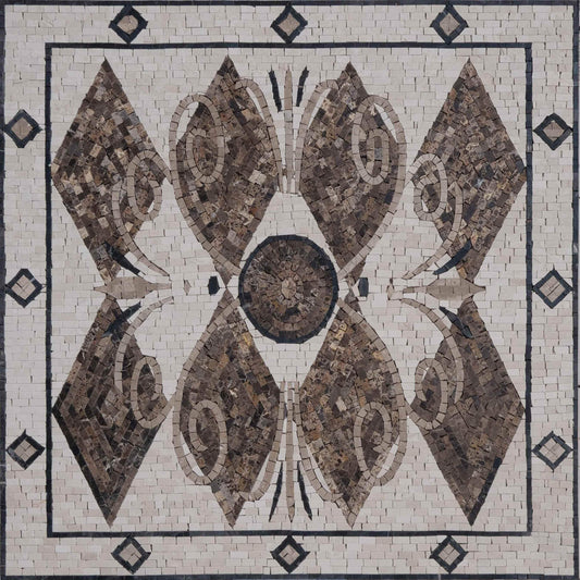 Checkered Diamond Marble Mosaic