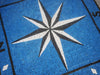 Caeruleum - Compass Mosaic Design | Mozaico