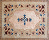 Alfombra de mosaico de mármol de diseño rectangular