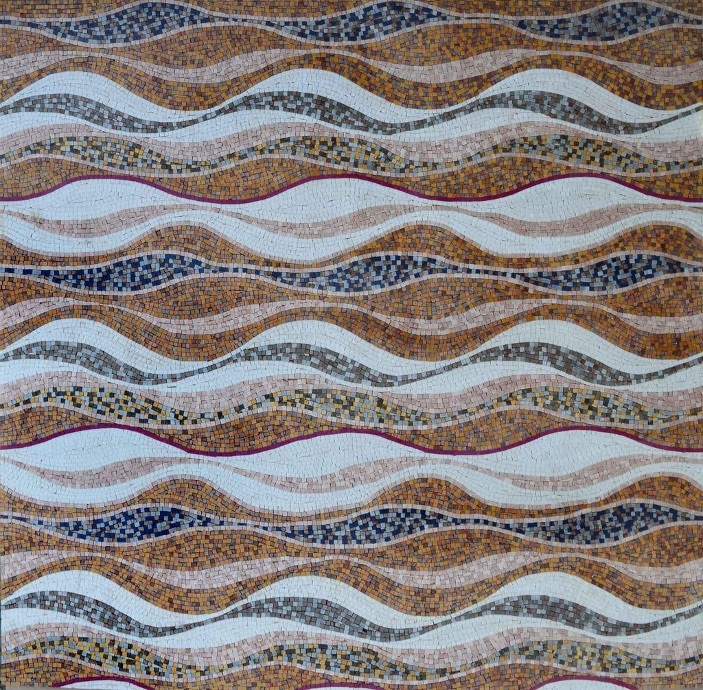 Padrões de mosaico - ondas de anêmona