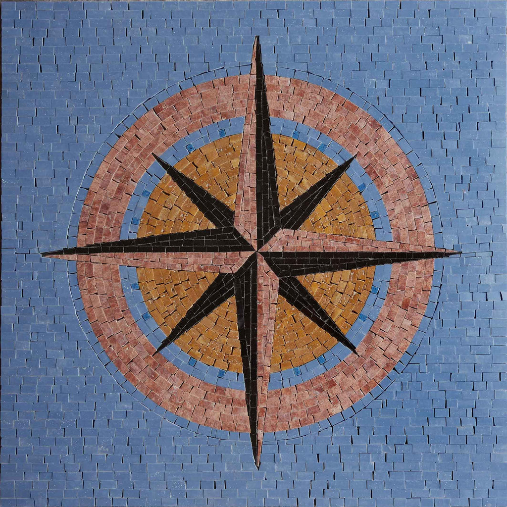 Rani - Compass Mosaic Artwork | Mozaico