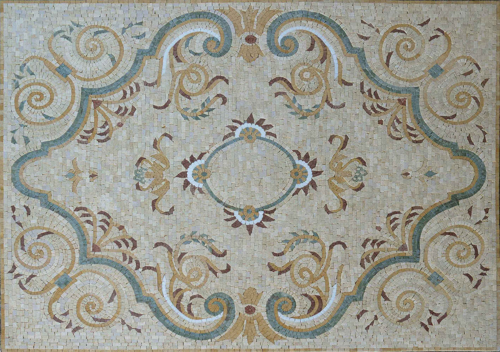 Floral Mosaic Rug - Maia Square