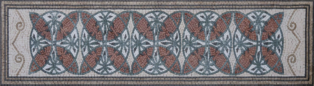 Tappeto rettangolare geometrico - Opera d'arte a mosaico | Geometrico | Mozaico