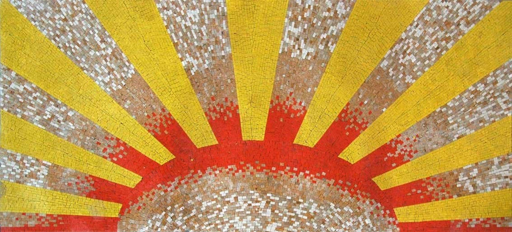 Sunburst Mosaik Dekorative Kunst