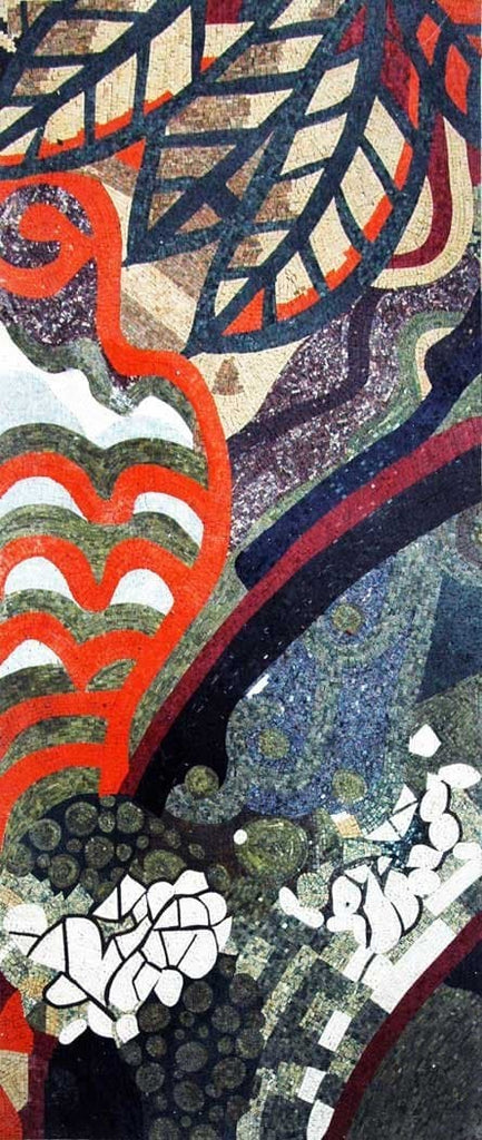 Folhas Medley - arte abstrata do mosaico