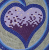 Arte em mosaico de mármore - coração