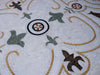 Arte em mosaico geométrico - flor de lis e buquês