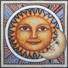 Art mural en mosaïque - Soleil et lune mexicains