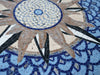 Pared de mosaico - Brújula azul