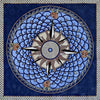 Design medievale - Bussola artistica in mosaico