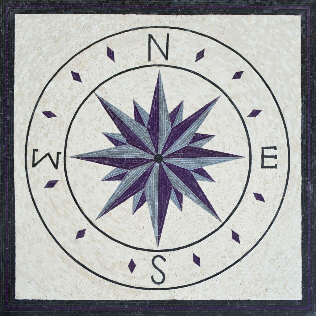 Bussola - Compass Mosaic Artwork | Mozaico