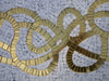 Le chemin d'or - motif de mosaïque abstraite