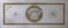 Logotipo em mosaico de mármore - tapete Versace